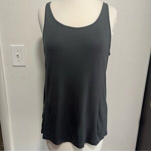Eileen Fisher Gray Tank Top Scoop Neck Womens Size Large Summer Stretch Casual